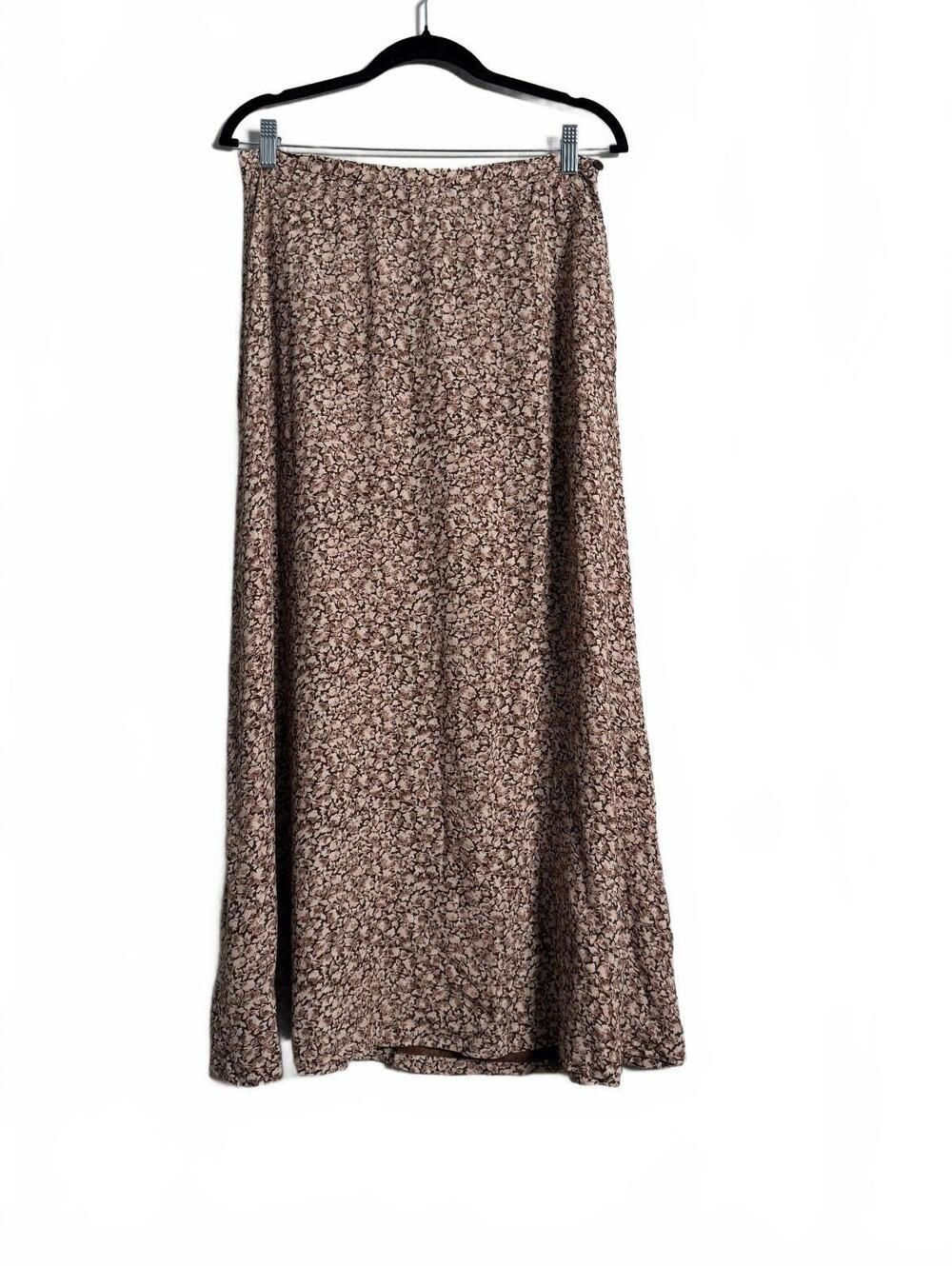 Vintage Y2K Brown Long Floral Skirt